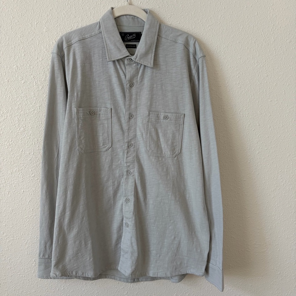 Grayers Flex Everyday Long Sleeve Knit Shirt Glacier Gray Size Medium Neutral